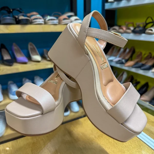 Vizzano Sandalia Tacón Corrido - Beige