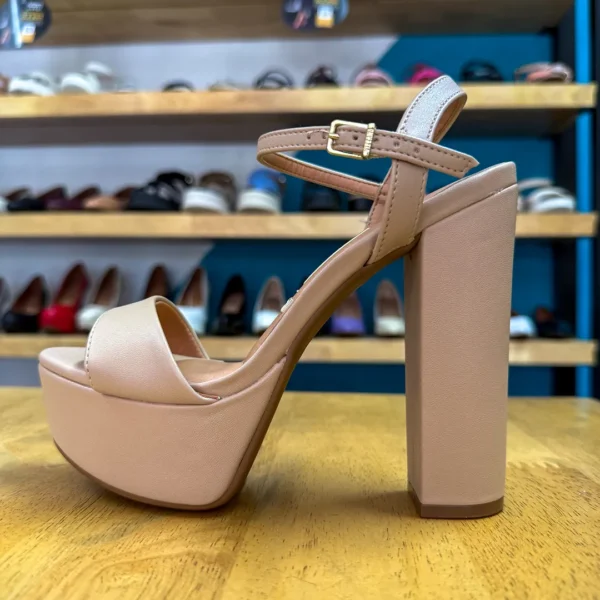 Vizzano Sandalia Tacón Alto Con Plataforma - Beige