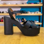 TACÓN CUADRADO CON PLATAFORMA NEGRO, foto 3
