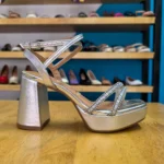 TACÓN SANDALIA CON PLATAFORMA PLATA, foto 3