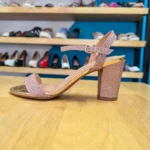 MODA SANDALIA TACÓN ORO ROSA, foto 2