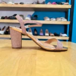 MODA SANDALIA TACÓN ORO ROSA, foto 3