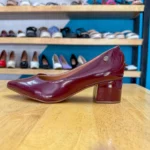 MODA TACÓN CUADRADO PUNTUDO VINO CHAROL, foto 2