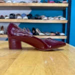 MODA TACÓN CUADRADO PUNTUDO VINO CHAROL, foto 3