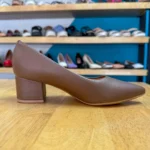 MODA TACÓN CUADRADO PUNTUDO CAFE CAPUCHINO, foto 3
