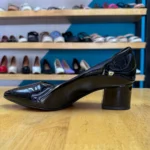 MODA TACÓN CUADRADO PUNTUDO NEGRO CHAROL, foto 3