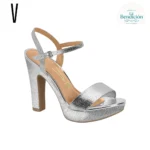 VIZZANO SANDALIA TACON CON PLATAFORMA PLATA, foto 1
