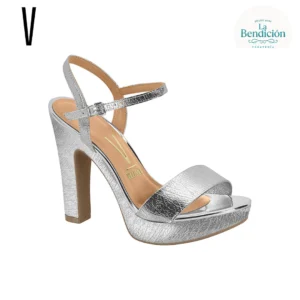 VIZZANO SANDALIA TACON CON PLATAFORMA PLATA