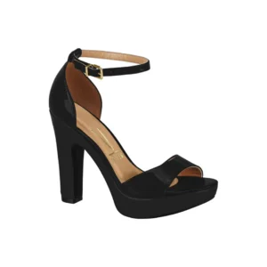 VIZZANO SANDALIA TACÓN CON PLATAFORMA NEGRO CHAROL