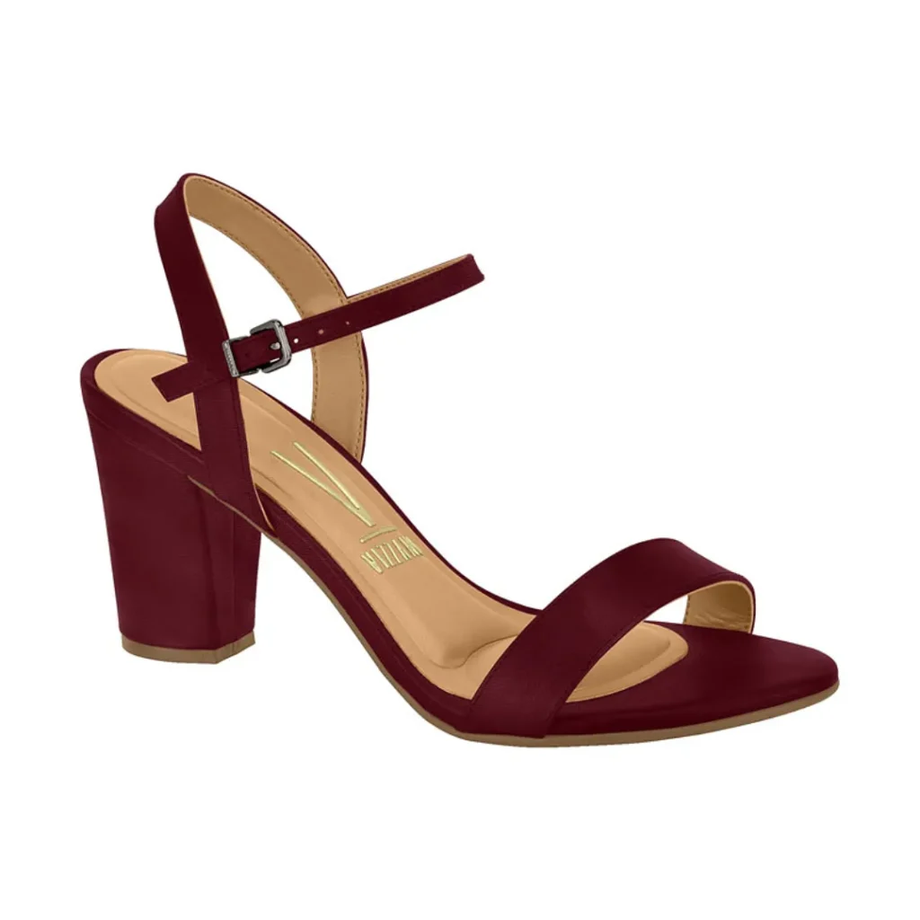 MODA SANDALIA TACÓN VINO