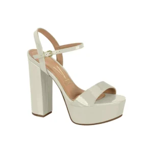 Vizzano Sandalia Tacón Alto Con Plataforma - Blanco Charol