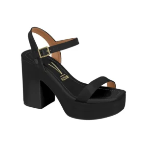 Vizzano Sandalia Tacón Cuadrado - Negro Charol