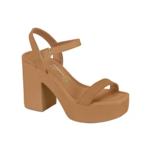 Vizzano Sandalia Tacón Cuadrado - Camel