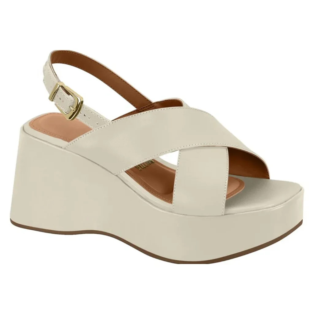 Vizzano Sandalia Tacón Corrido  – Blanco Off